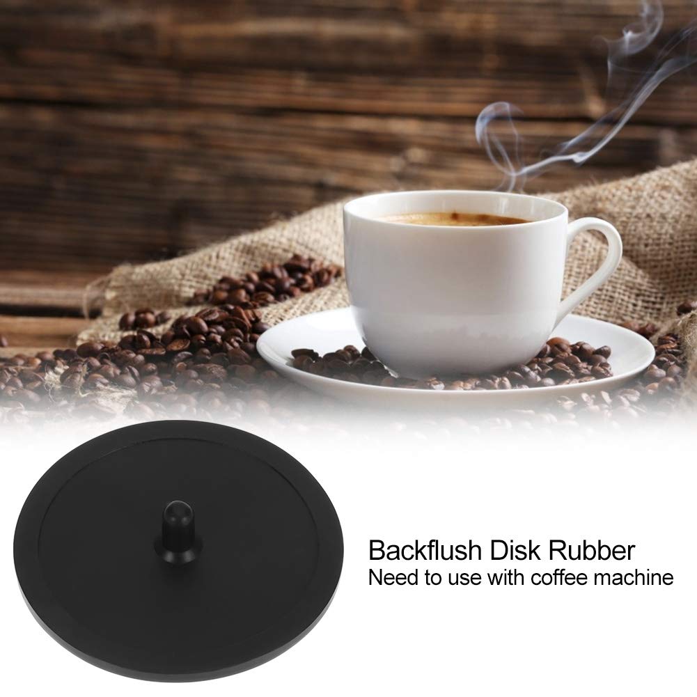 Blind Filter Backflush Disk, Rubber Insert Blind Filter Disc Backflush Cleaning Pad Disk Tray Compact Lightweight For Espresso M